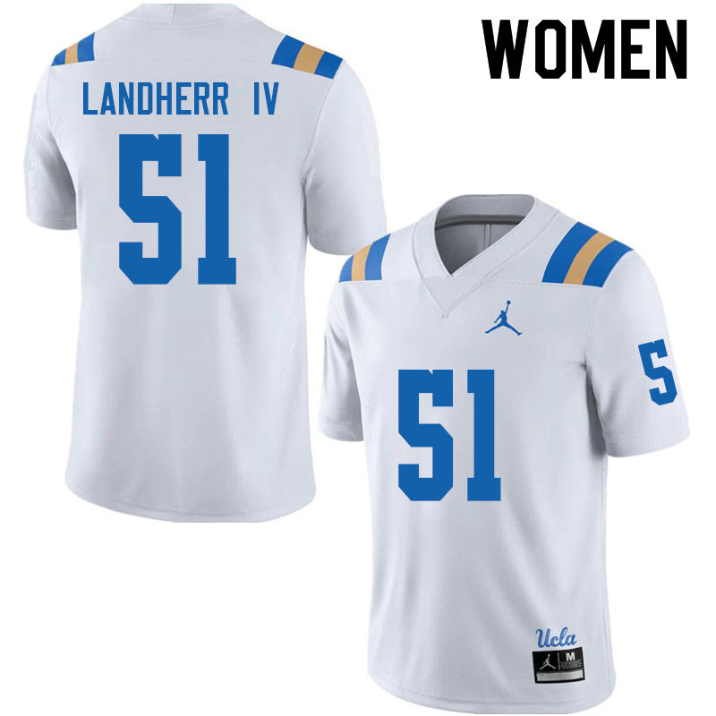 Jordan Brand Women #51 Jack Landherr IV UCLA Bruins College Football Jerseys Sale-White